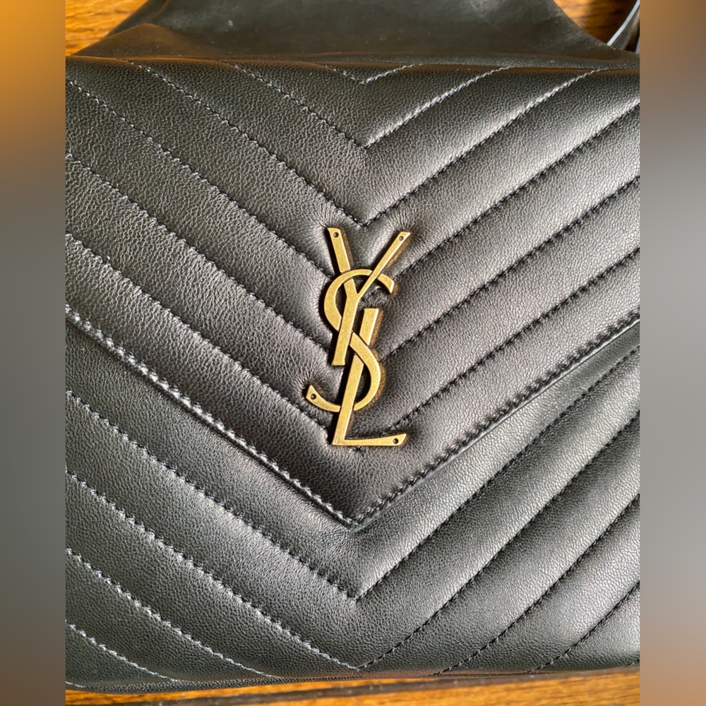 Saint Laurent Black Quilted Joe Lambskin Leather Backpack - Picture 3 of 5